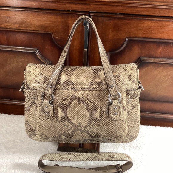 Coach Exotic Snakeskin Campbell Satchel - Picture 2 of 11